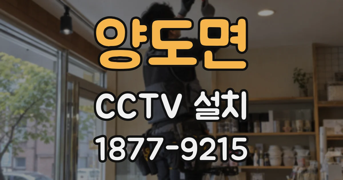 양도면 CCTV 설치