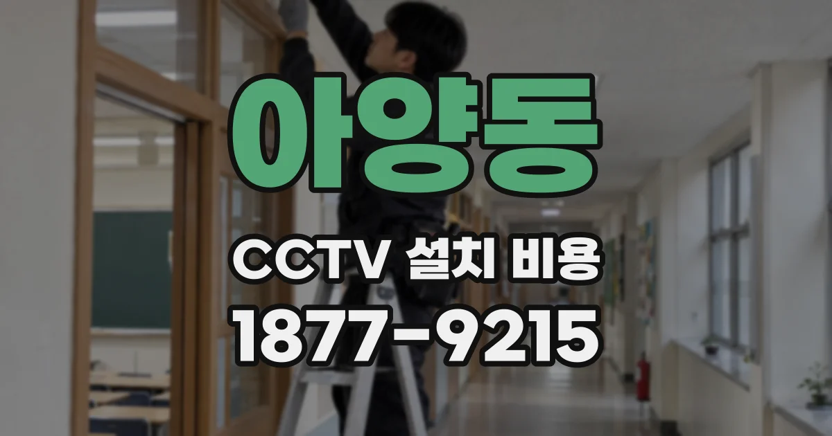 아양동 CCTV 설치 비용