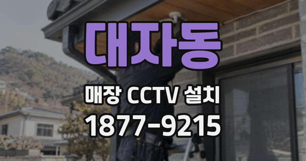 대자동 매장 CCTV 설치