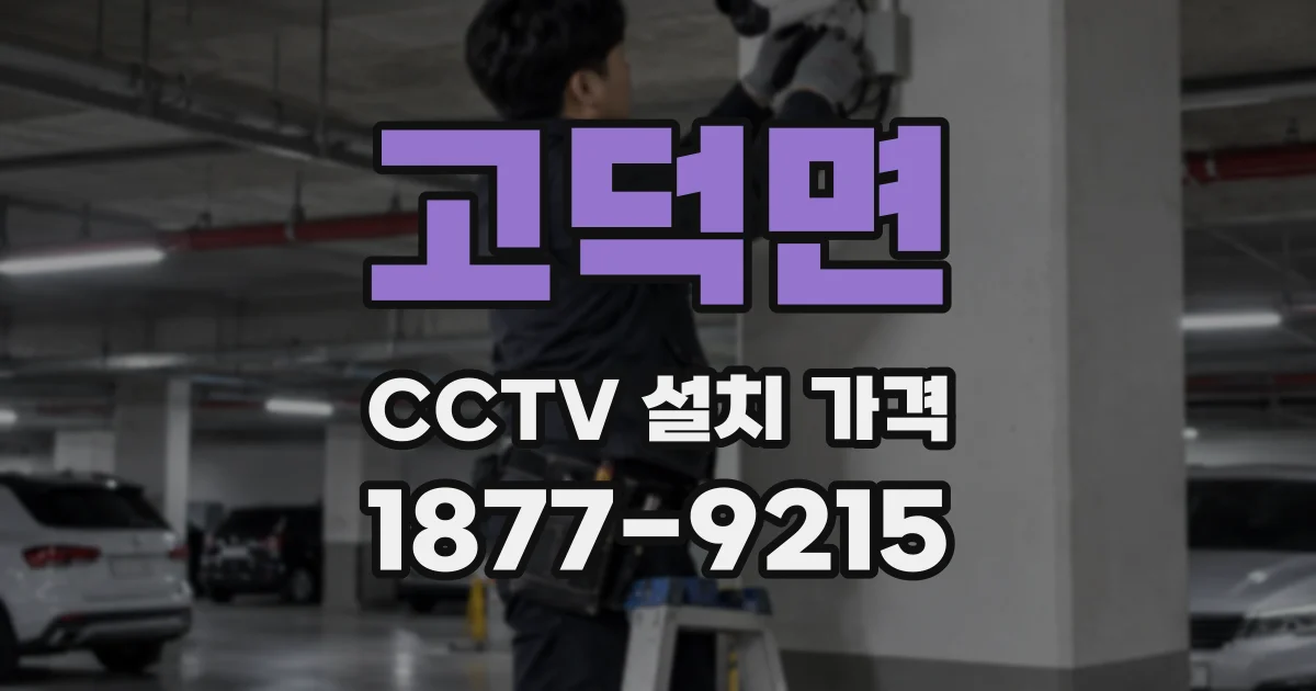고덕면 CCTV 설치 가격