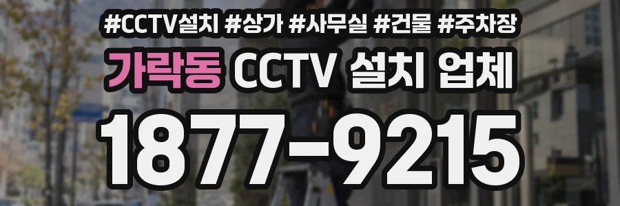 가락동 CCTV 설치 업체