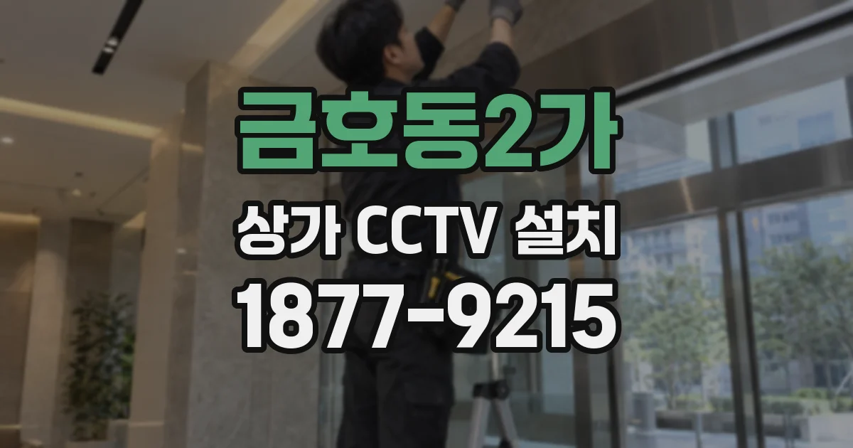 금호동2가 상가 CCTV 설치