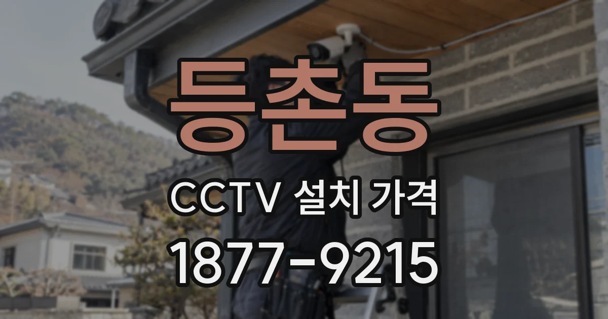 등촌동 CCTV 설치 가격