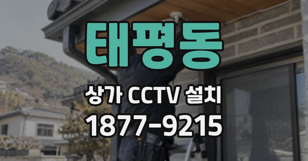 태평동 상가 CCTV 설치