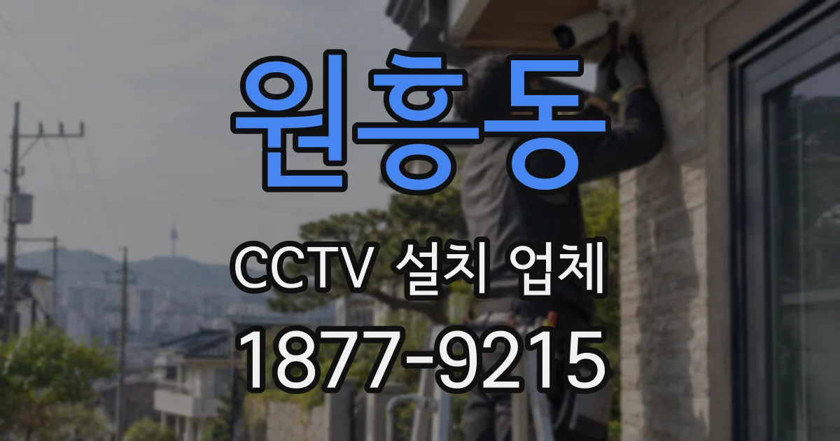 원흥동 CCTV 설치 업체