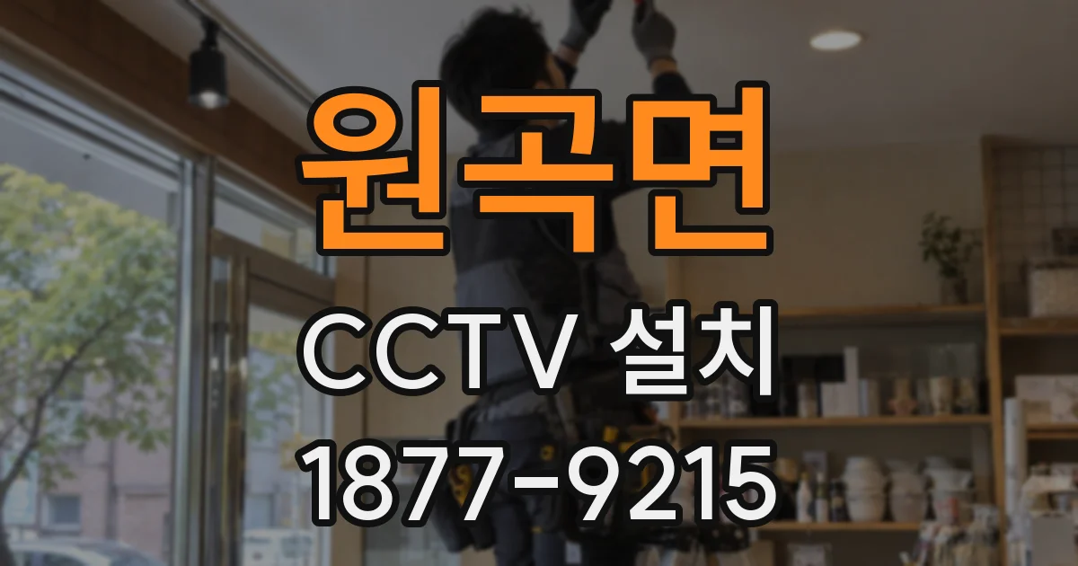 원곡면 CCTV 설치
