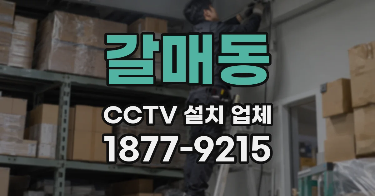 갈매동 CCTV 설치 업체
