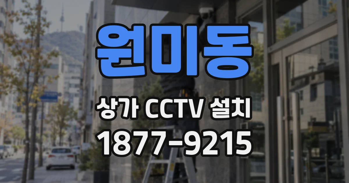 원미동 상가 CCTV 설치