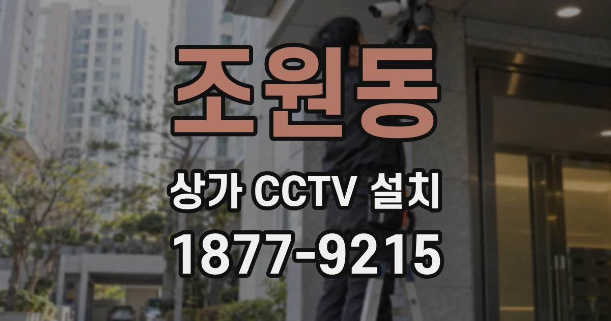 조원동 상가 CCTV 설치