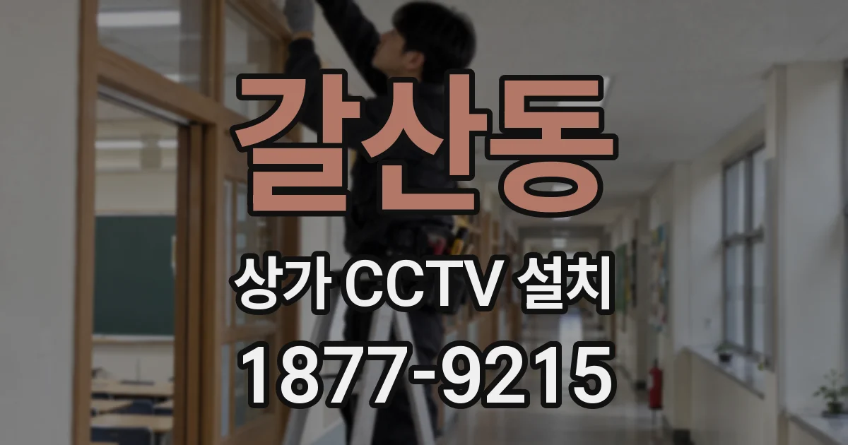 갈산동 상가 CCTV 설치