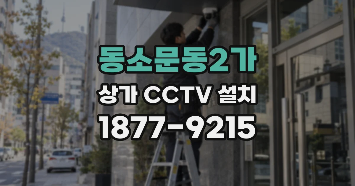 동소문동2가 상가 CCTV 설치