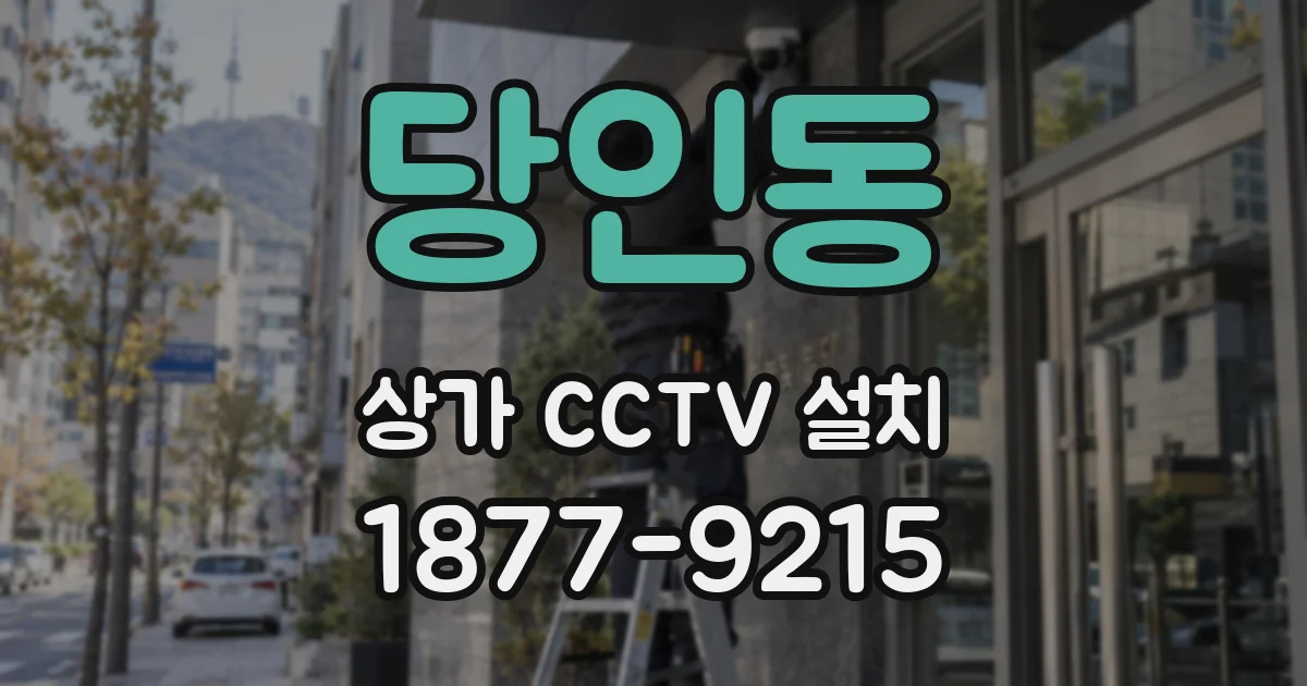 당인동 상가 CCTV 설치