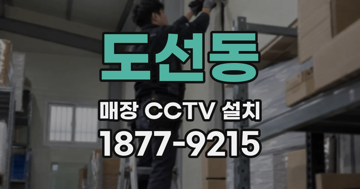 도선동 매장 CCTV 설치