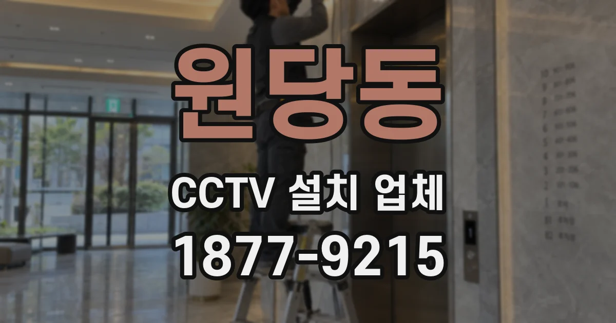 원당동 CCTV 설치 업체