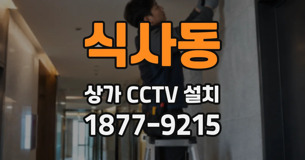 식사동 상가 CCTV 설치