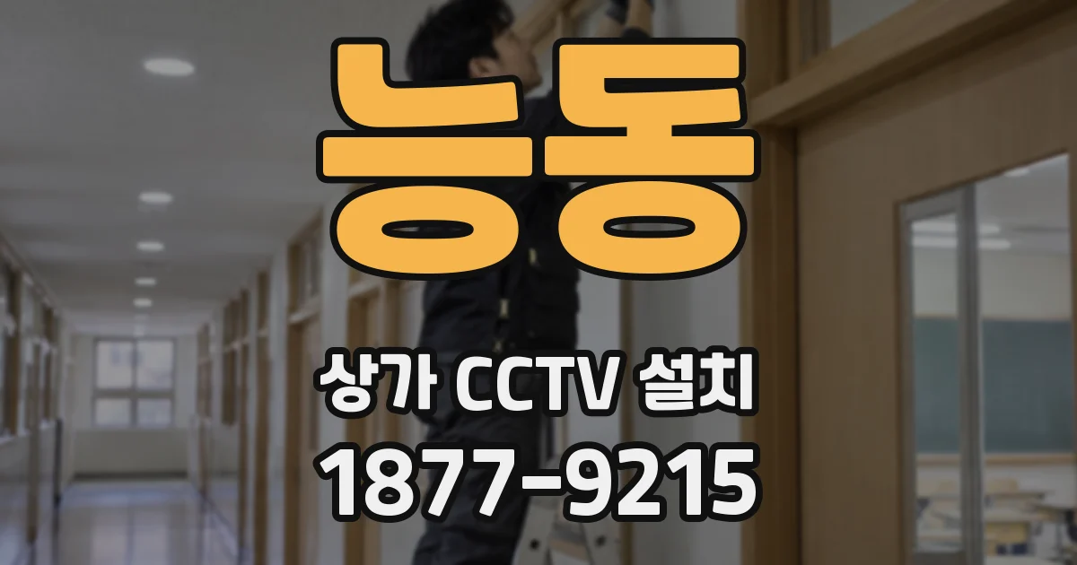 능동 상가 CCTV 설치