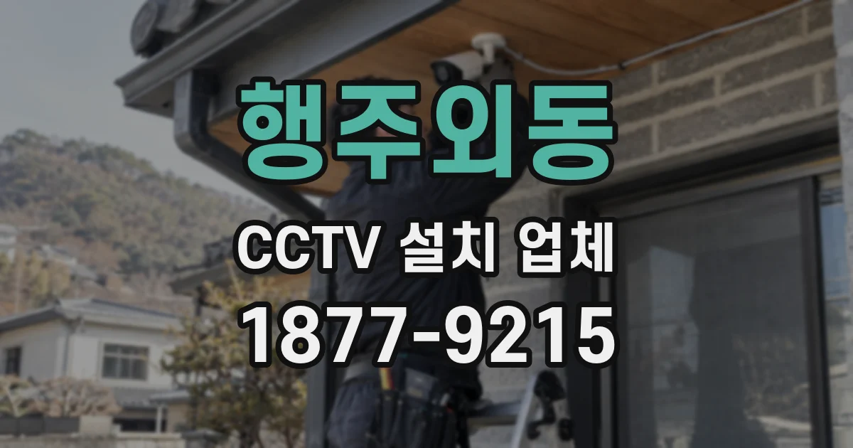 행주외동 CCTV 설치 업체