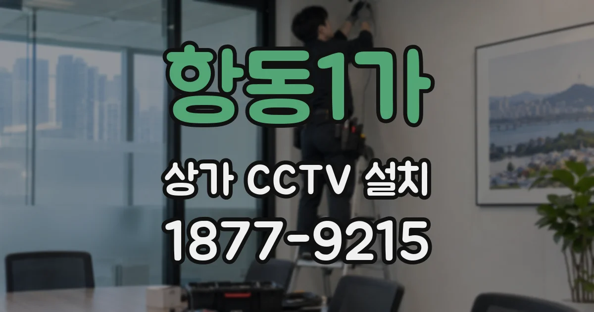 항동1가 상가 CCTV 설치