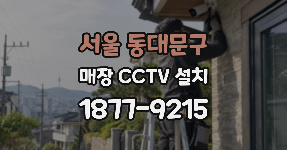 서울 동대문구 매장 CCTV 설치