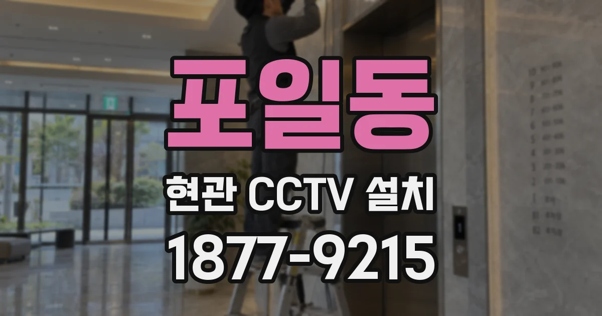 포일동 현관 CCTV 설치