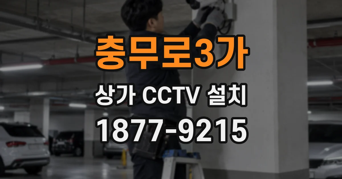 충무로3가 상가 CCTV 설치