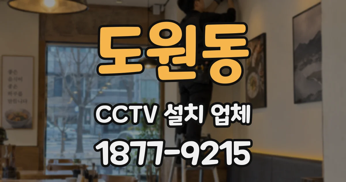 도원동 CCTV 설치 업체