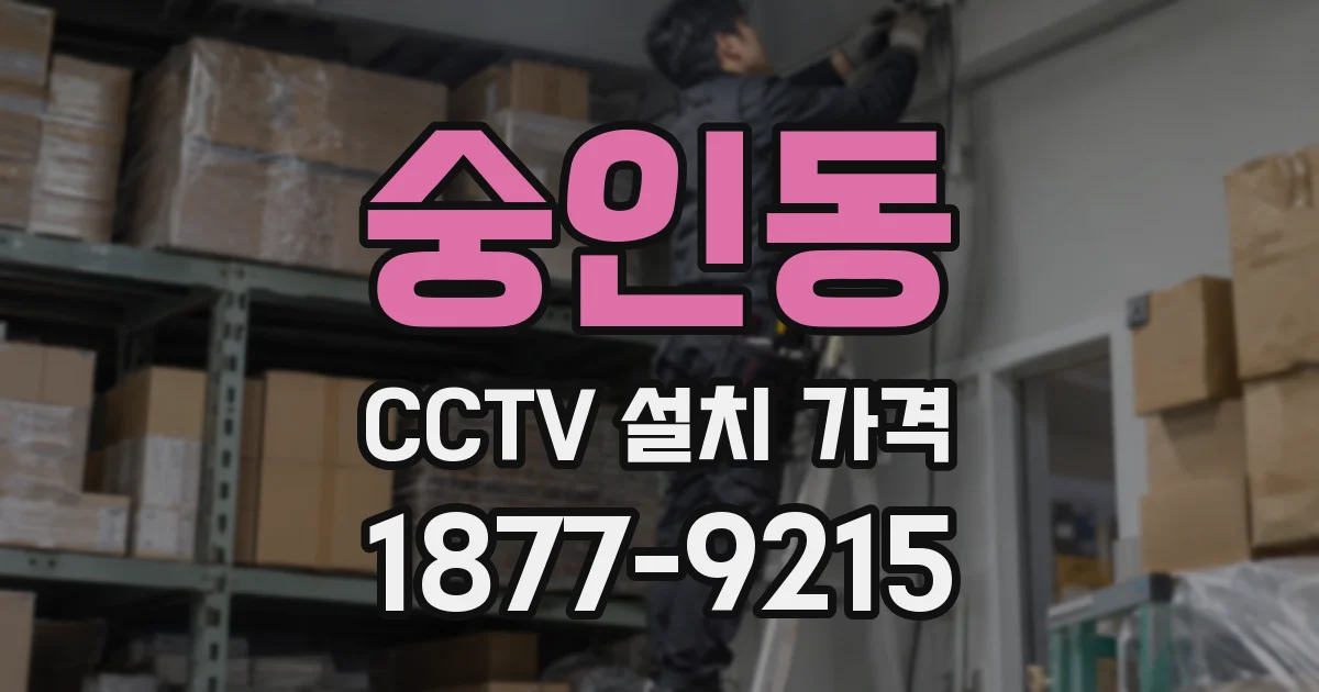 숭인동 CCTV 설치 가격