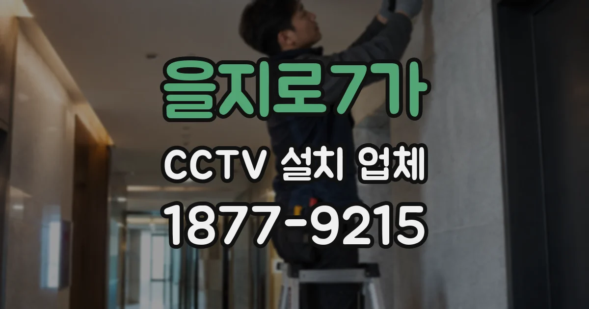 을지로7가 CCTV 설치 업체