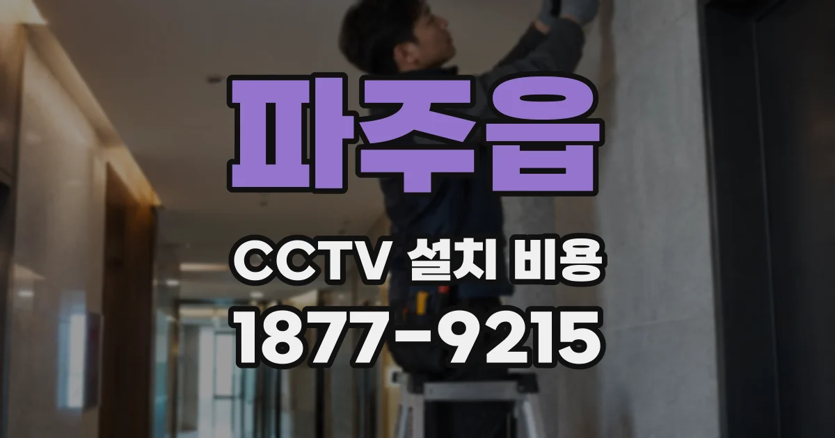 파주읍 CCTV 설치 비용