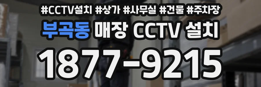 부곡동 매장 CCTV 설치