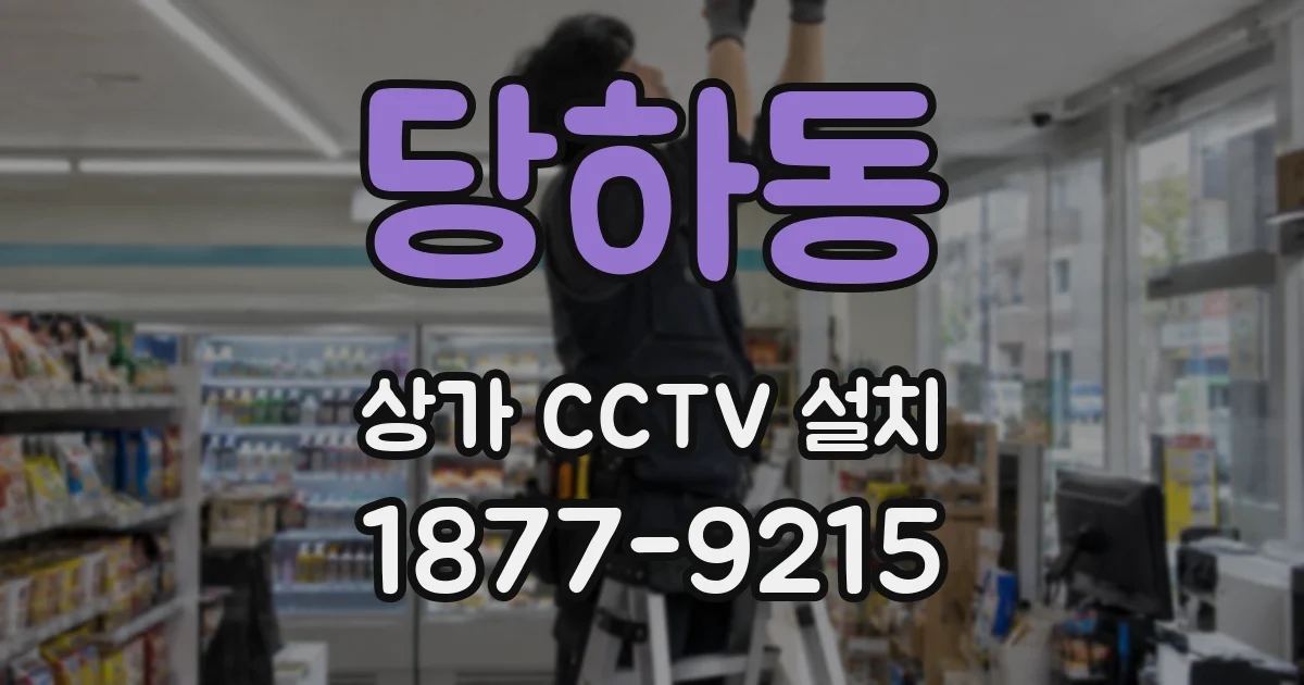 당하동 상가 CCTV 설치