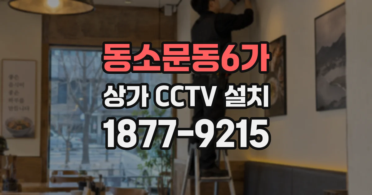 동소문동6가 상가 CCTV 설치