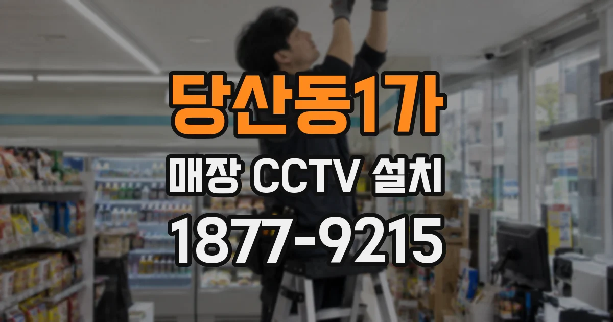 당산동1가 매장 CCTV 설치