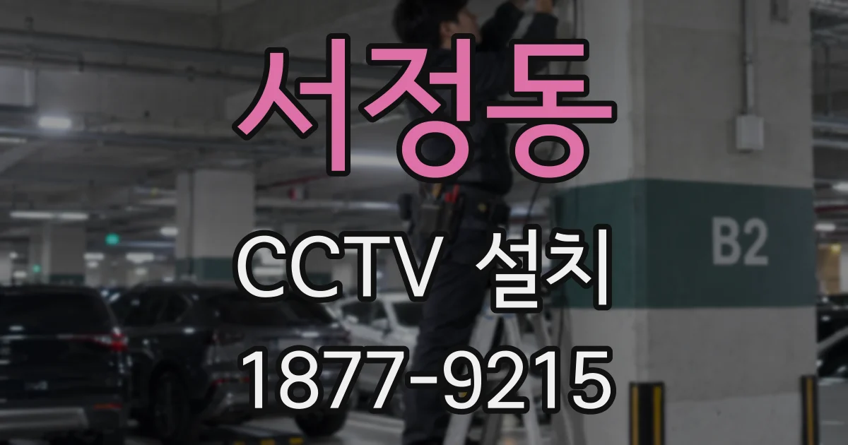 서정동 CCTV 설치