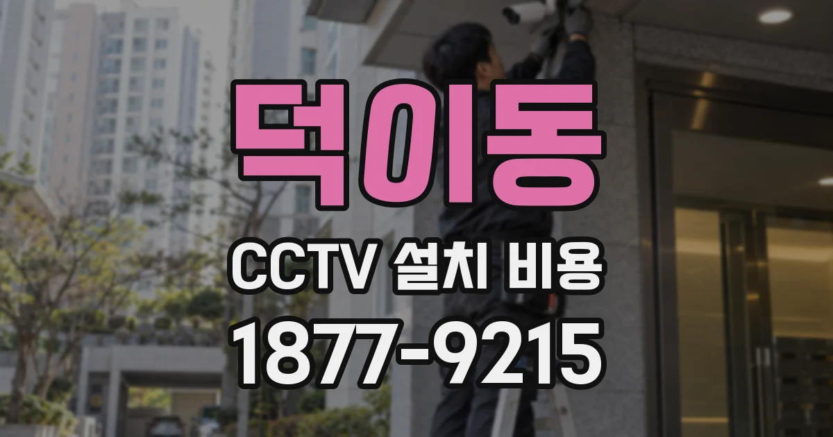 덕이동 CCTV 설치 비용