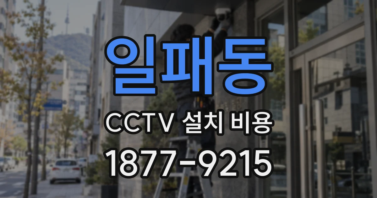 일패동 CCTV 설치 비용