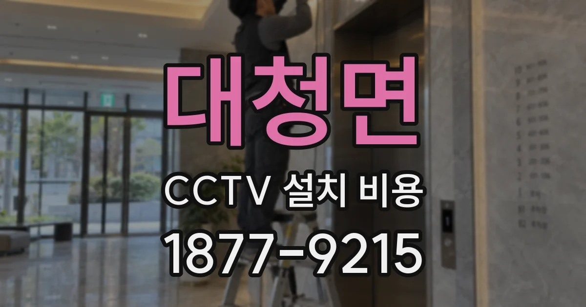 대청면 CCTV 설치 비용