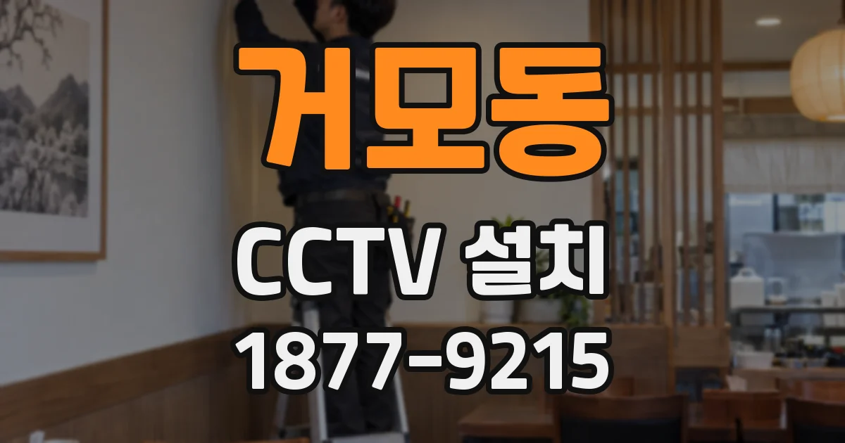 거모동 CCTV 설치