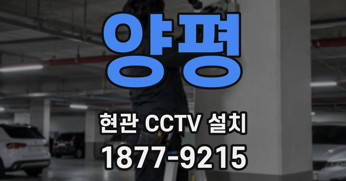 양평 현관 CCTV 설치