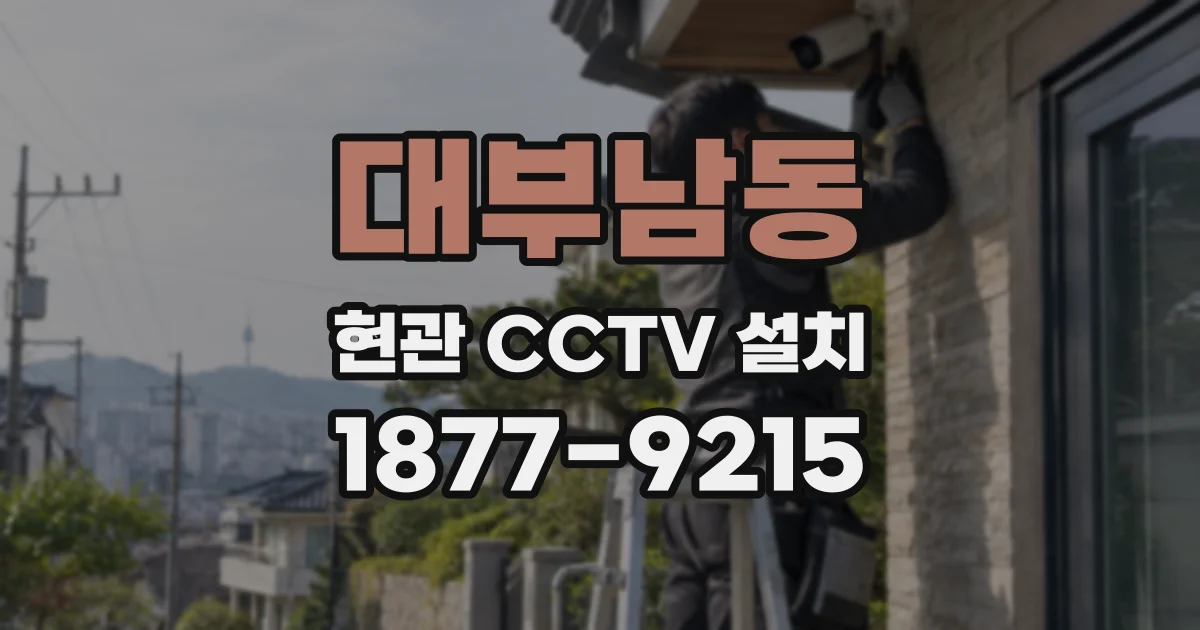 대부남동 현관 CCTV 설치