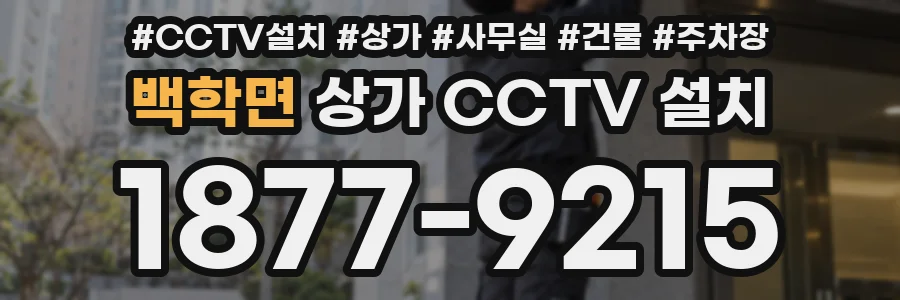 백학면 상가 CCTV 설치