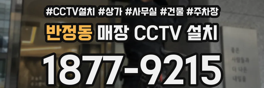 반정동 매장 CCTV 설치