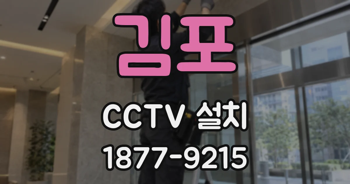 김포 CCTV 설치