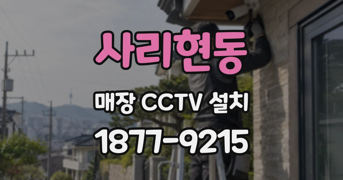 사리현동 매장 CCTV 설치