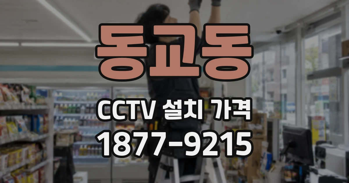 동교동 CCTV 설치 가격