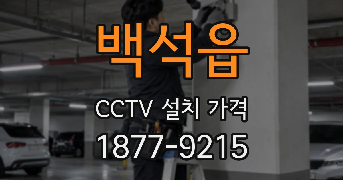 백석읍 CCTV 설치 가격