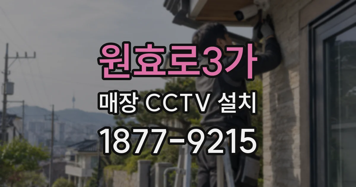 원효로3가 매장 CCTV 설치