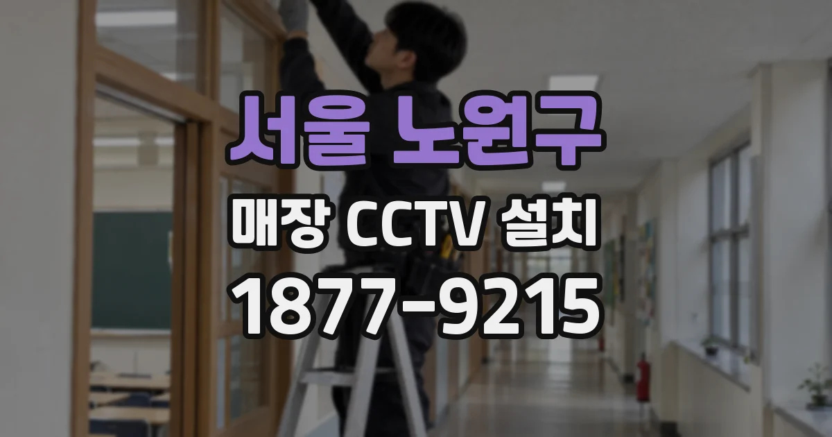 서울 노원구 매장 CCTV 설치