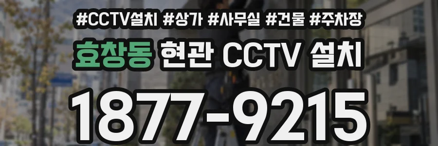 효창동 현관 CCTV 설치