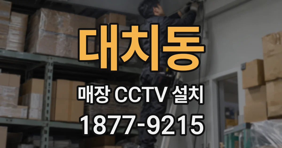 대치동 매장 CCTV 설치